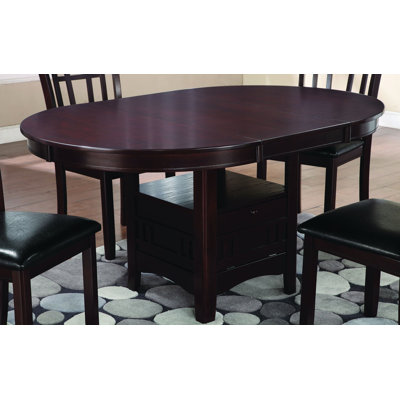 Beklabito 42 " Extendable Round and Oval Dining Table