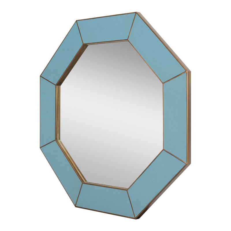 Eleanor Octagon Iron Mirror, Chambray Blue