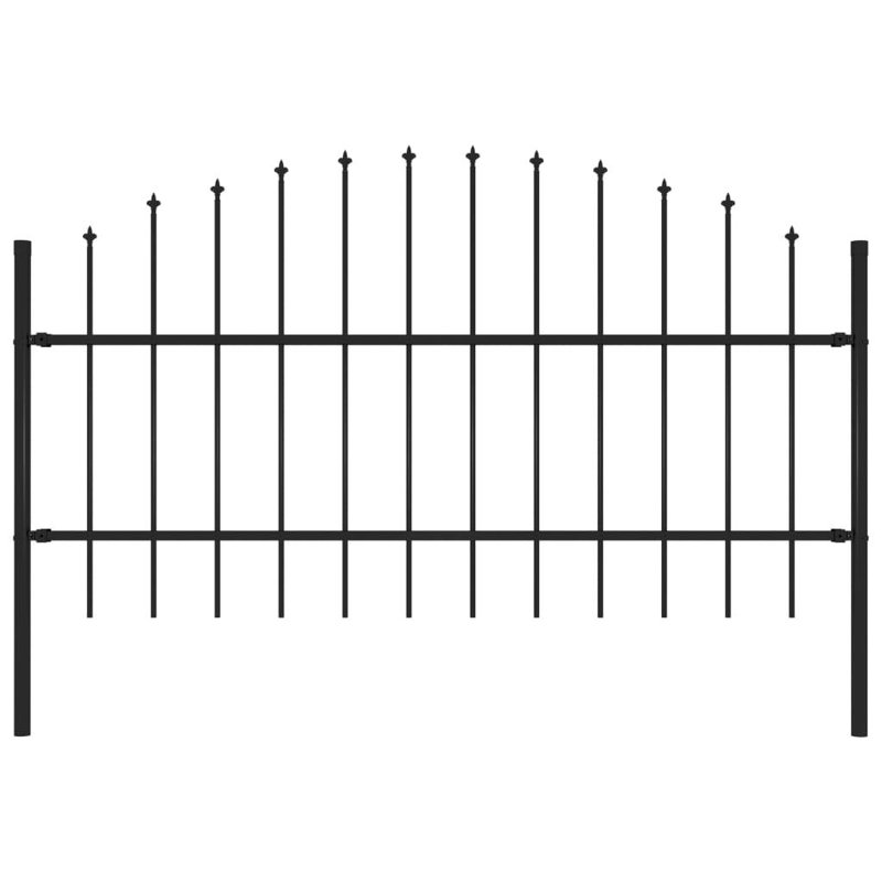Aairah Farming and Garden Fence Panel, 100cm H x 183cm W , 2 Posts, Black