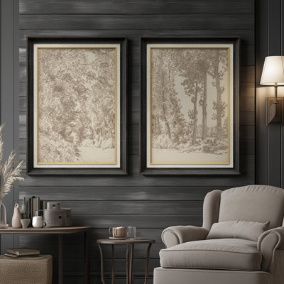 Set of 2 Premium Framed Art Artworks on Premium Canvas with 26"x36" Frame
