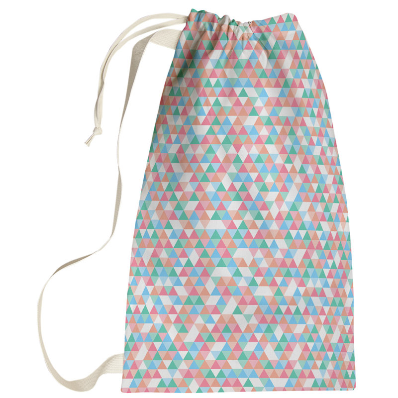 Kitterman Fabric Laundry Bag with Handles, Large (76.5" H x 29.5" W x 1.5" D), Blue/Orange