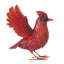 Statue de cardinal volant en métal