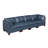 Callayyi 132" Genuine Leather Square Arm Modular Sofa-75574298