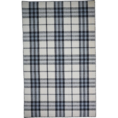 Tapis gris anthracite à tissage plat Pender