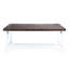 Table de salle à manger d'extérieur en bois et structure en métal rustique blanc, finition brun foncé, 29,5 po de hauteur, 70,0 po de largeur, 35,06 po de profondeur, 300 lb de capacité, pièces d'assemblage