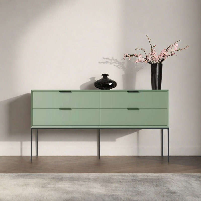 Modern Minimalist Practical Console Table, 31.5" H x 55.12" W x 15.75" D, Light Green