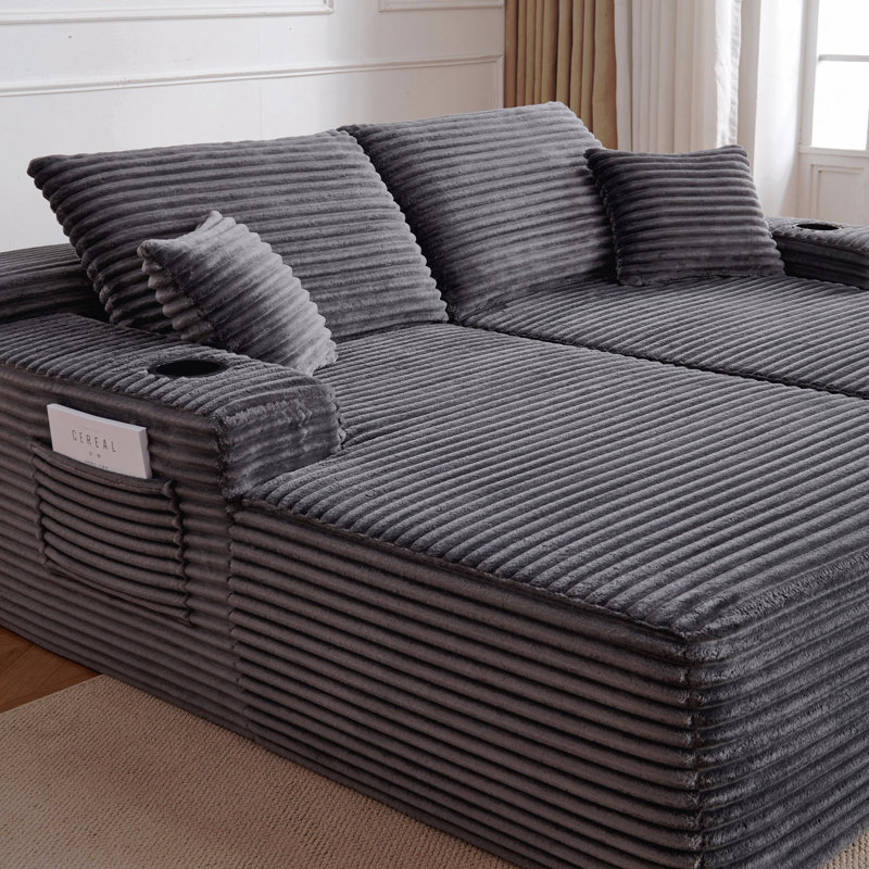 Canapé modulaire Cloud, méridienne en L avec méridienne en R avec assise profonde et canapé confortable à 2 places pour un salon moderne,