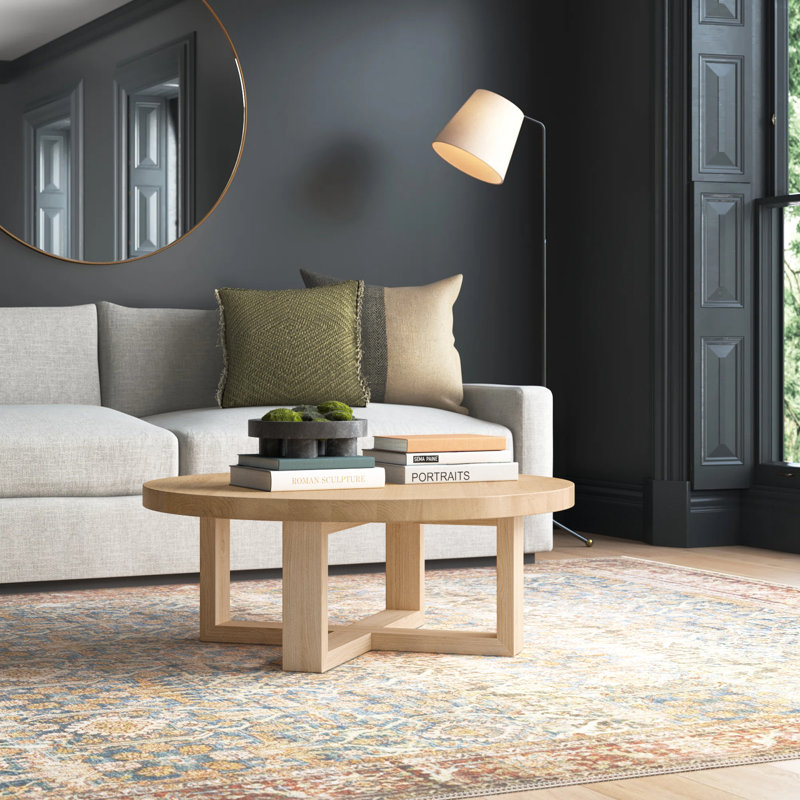 Solid Wood Top Single Coffee Table