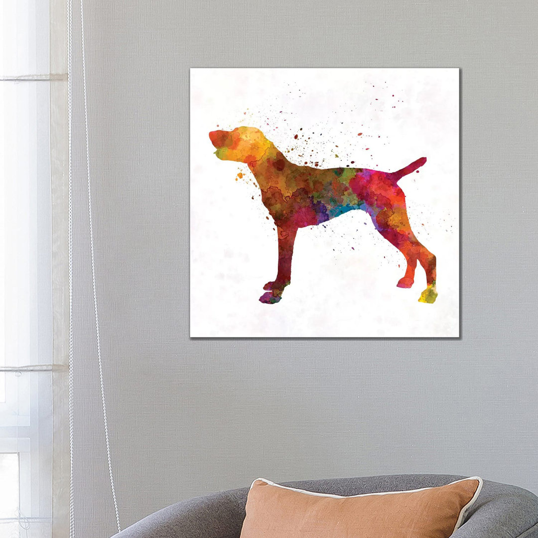 German Shorthaired Pointer In Watercolour by Paul Rommer - Wrapped Canvas Print