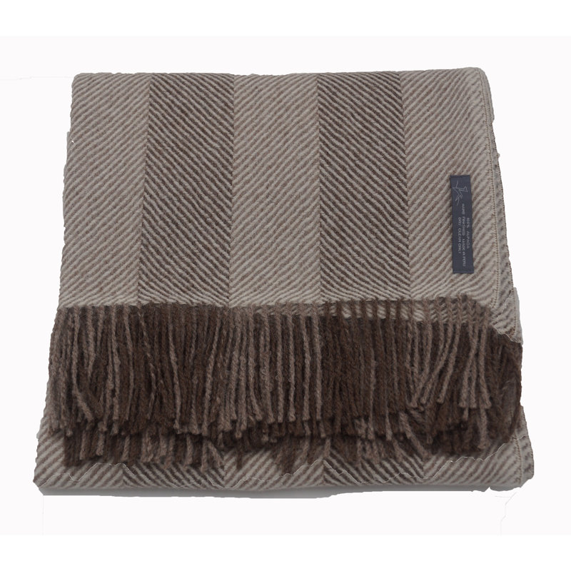 Hand Woven Throw Blanket, Brown