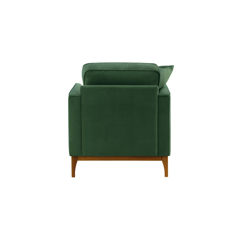 Jaar Upholstered Armchair, Walnut, Green