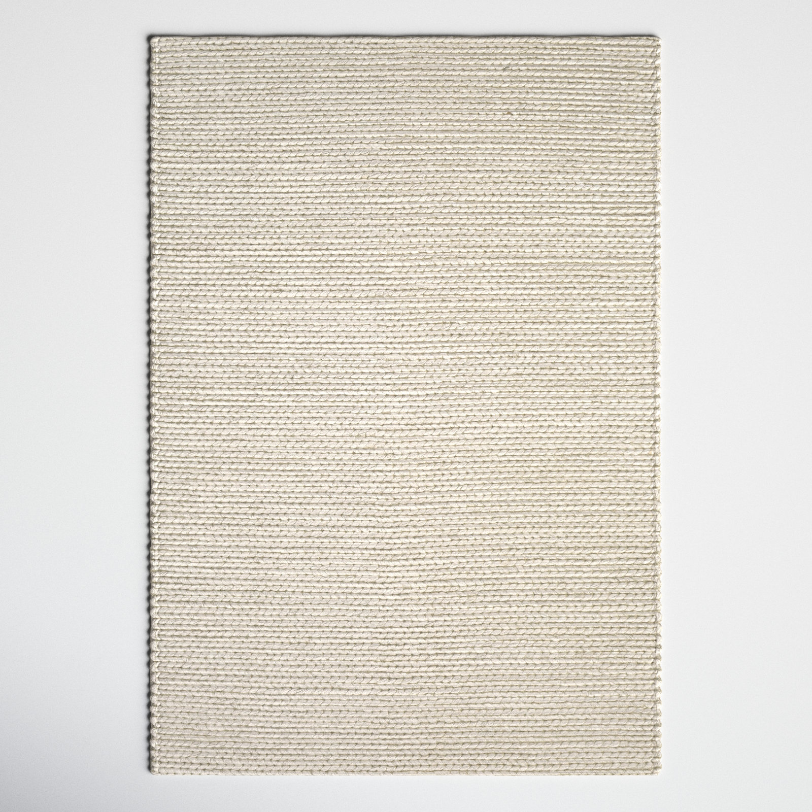 Ithaca Cream Hand-Woven Rug, Rectangle 9' x 13'