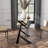 Gerelene Glass Top Metal Base Dining Table