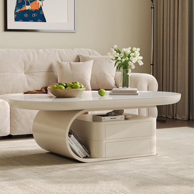 Table de salon ovale en ardoise