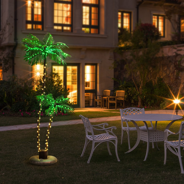 Fake Outdoor Lighted Palm Tree - Wayfair Canada