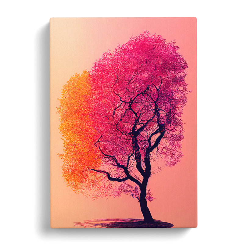 Tabernash Surreal Peach Blossom Tree - Wrapped Canvas, 50cm H x 35cm W x 3cm D