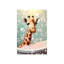 Girafe sur toile sans cadre 12 po x 18 po