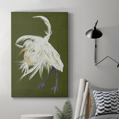 Toile tendue avec châssis Heron Plumage II - prête à être accrochée