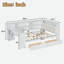 Lit de jour en bois avec tablettes de rangement, 2 tiroirs, station de charge, DEL, bureau et tête de lit tapissier-277721006-277721011