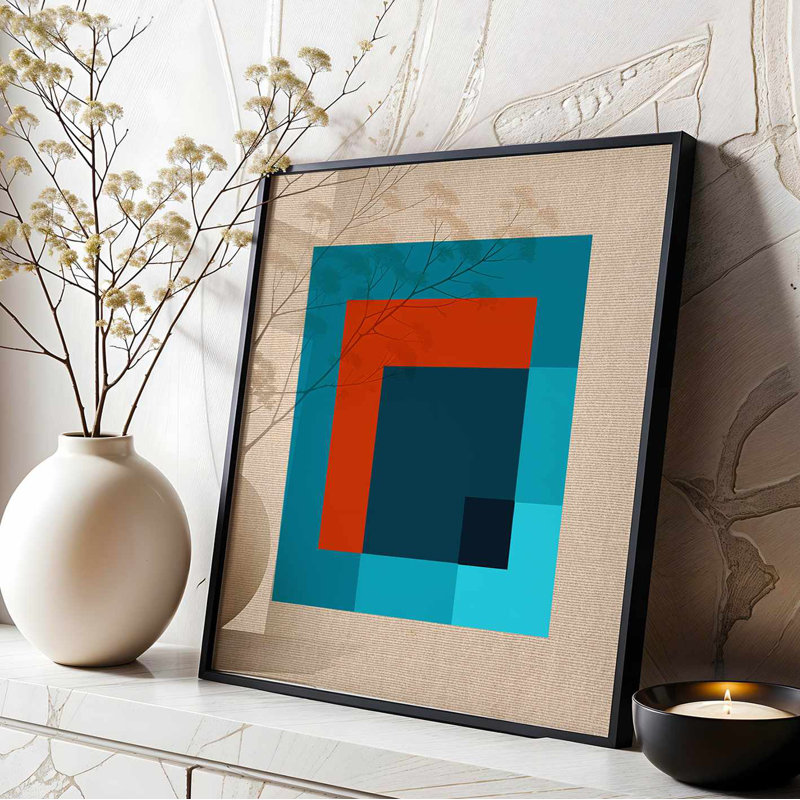 Superbe peinture sur toile encadrée décorative, 40,9 po x 40,9 po | 100% toile, épaisseur: 1,4 po | Fixation murale facile avec crochet de support | Parfait pour le salon, la chambre à coucher ou le décor de bureau, œuvre d'art accrocheuse