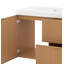 Meuble-lavabo avec lavabo double, meubles-lavabos flottants avec plateau en résine SMC, meuble-lavabo mural moderne