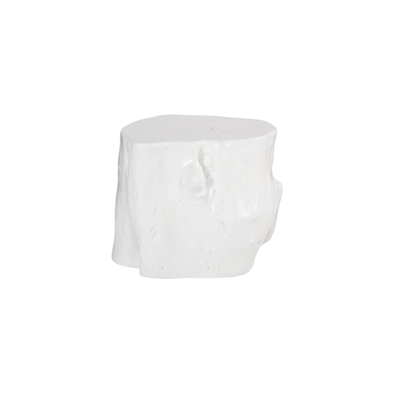 Log Stool, Gel Coat White, LG