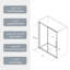 Porte de douche coulissante simple à fermeture magnétique l 50 "-54" x H 72 "-115203650