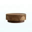 Table basse Table ronde ronde en bois massif avec placage en bois massif et piédestal robuste pour appartement, salon-55027448