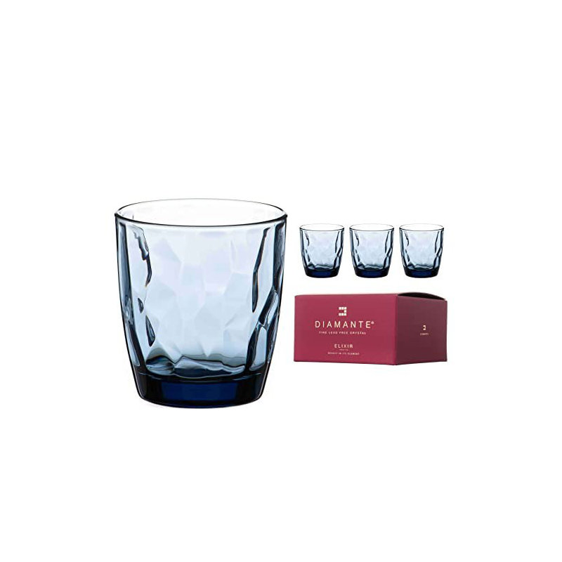 All Rounder Coloured Tumblers Mosaic Set of 4, Blue
