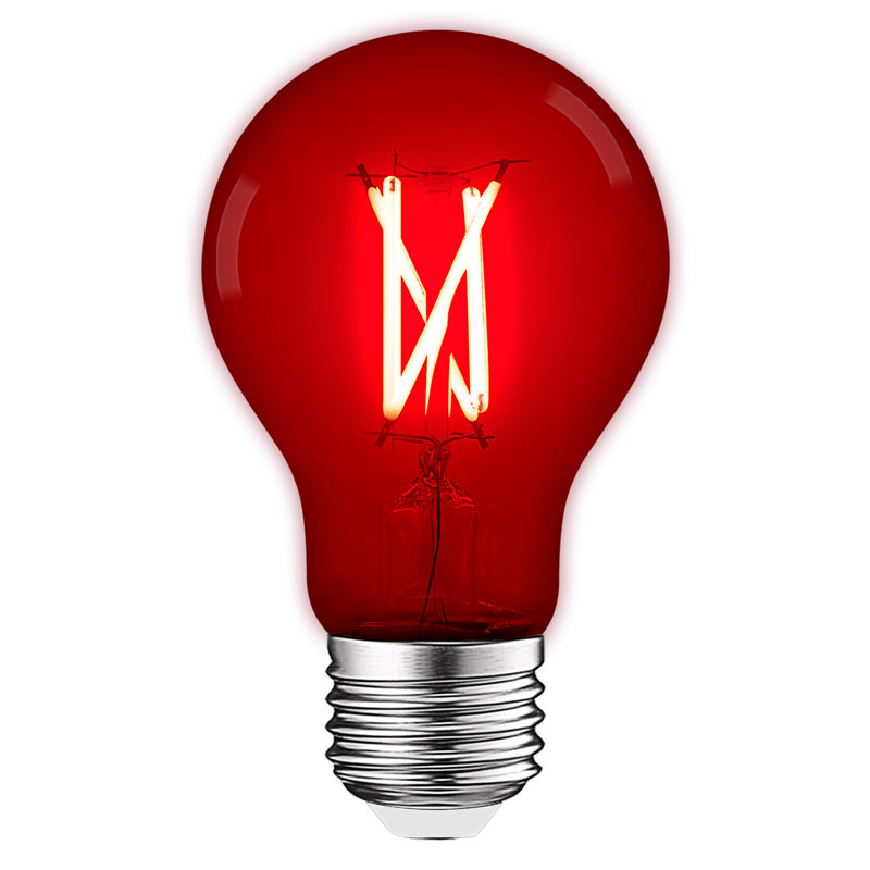 4.5 Watt (60 Watt Equivalent), A19 LED Light Bulb, E26/Medium (Standard) Base, Red