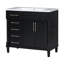 Ensemble de meuble-lavabo simple autoportant 36 po avec plateau en résine 36 po