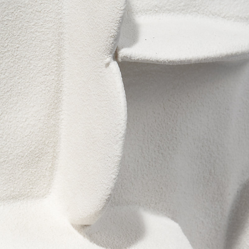 White Textured Ceramic Decorative Table Bowl