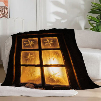 1Pc pingouin motif flanelle couverture douce décor de vacances douillettes, pingouins mignons, Winter Wonderland, joie de Noël pour canapé / lit / voyage 40 * 50