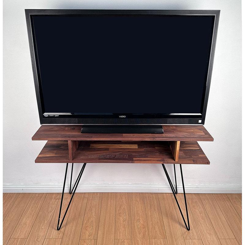Meuble télé Annazette, console en noyer