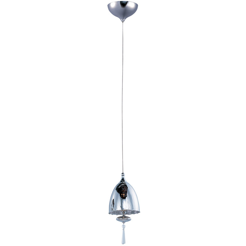 1 - Light Single Pendant, Mirror Chrome
