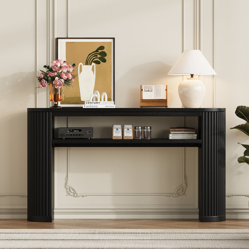 Canapé et tables consoles, rangement pour entrée de ferme rustique en bois aggloméré