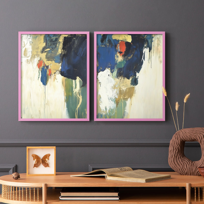 Série ABSTRACT DCCDVXVII - reproduction encadrée de qualité supérieure - prête à être accrochée - aucun clou requis - aucun clou requis