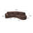 Corbin 123" Modern Curved Compression Sectional Sofa-128582595