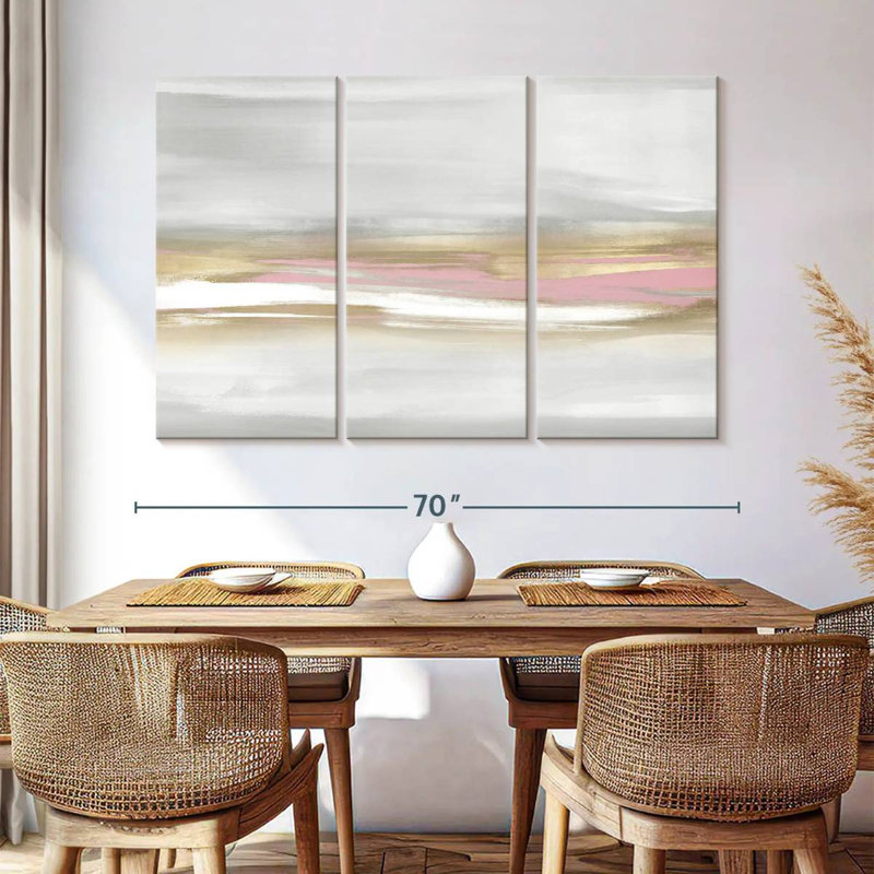 Avery Highlight Pink Blush I, 42" H x 65" W