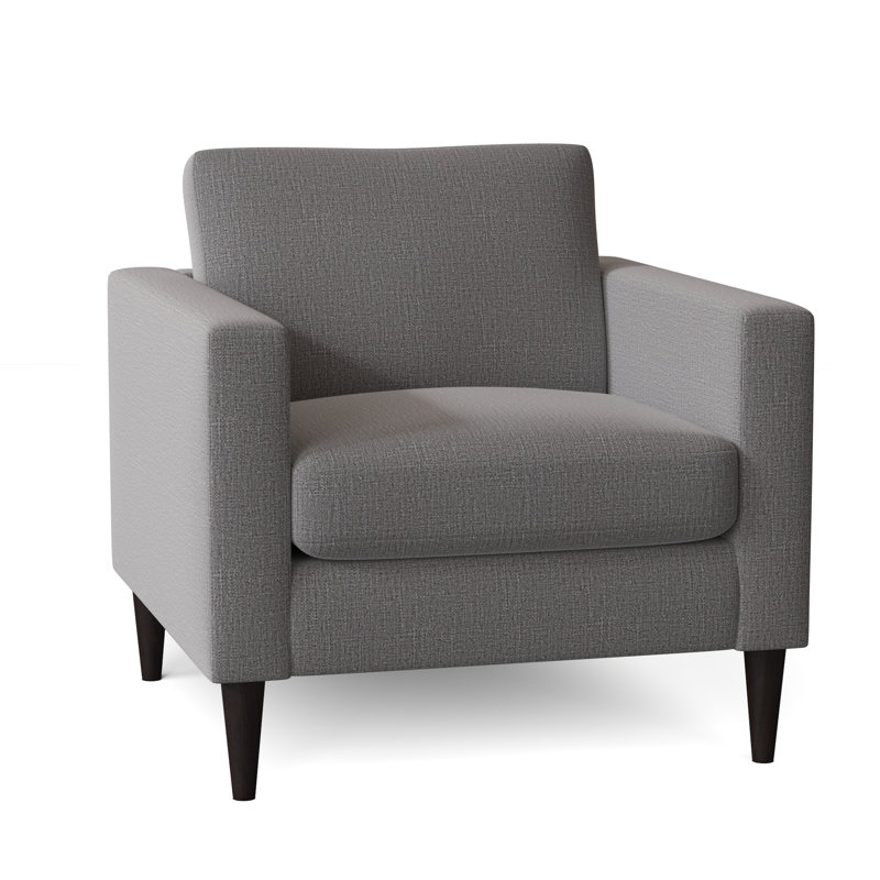 Trafton Upholstered Club Chair, Espresso, Charcoal Grey Performance