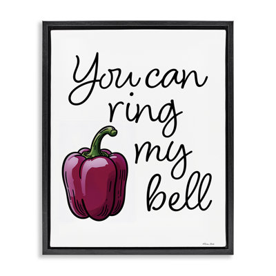 Cadre flottant Ring My Bell Pepper, design par Susan Ball