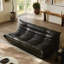 3-Seat Faux Leather Bean Bag Sofa
