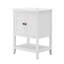 Meuble-lavabo de salle de bain avec lavabo en céramique, armoire à cadre en bois avec tablette de rangement ouverte