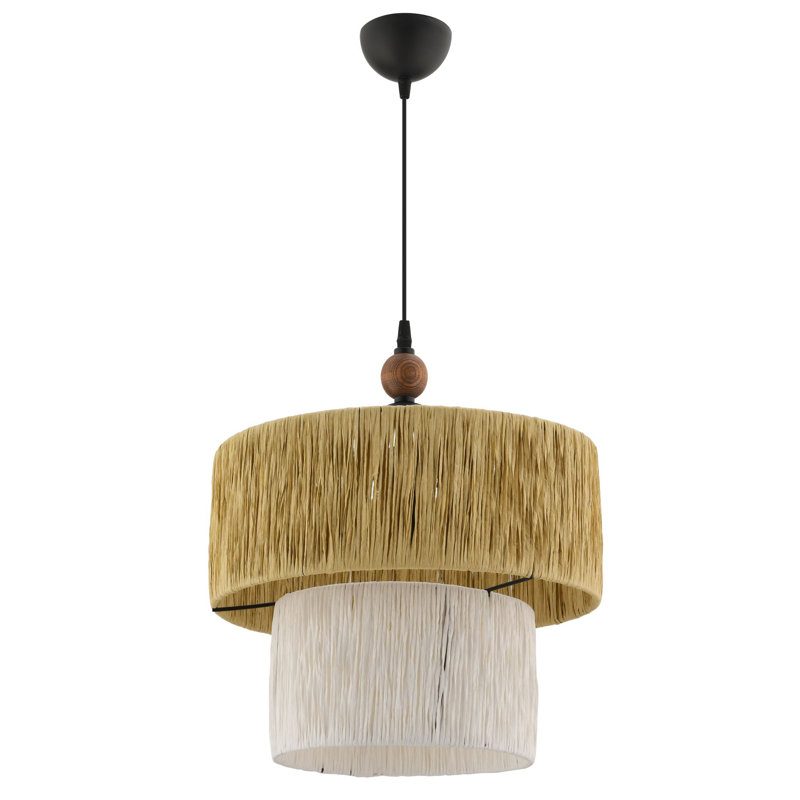 Chandelier, White/Camel