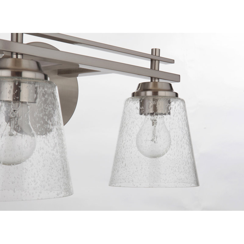 2 - Light Dimmable Vanity Light, Brushed Polished Nickel