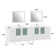 Boyette 108'' Double Bathroom Vanity with Ceramic Top with Mirror