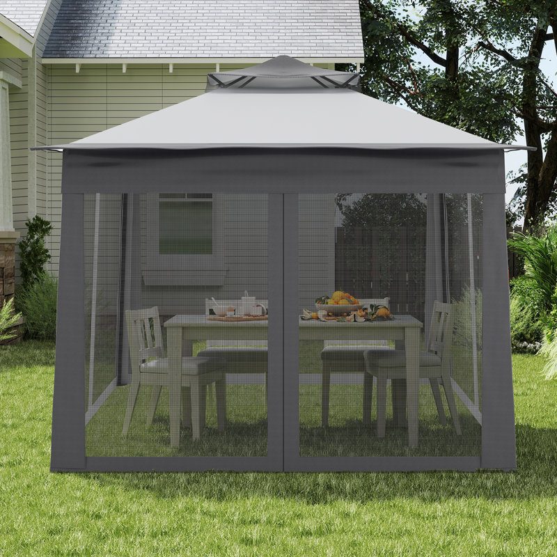 Garden Folding Gazebo, Heavy Duty Tent Pop Up Canopy, Waterproof Upf 50+, For Party, 270 cm H x 300 cm W x 300 cm D