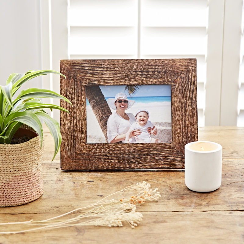 Natural Mango Wood Photo Frame, 17.78cm x 12.7cm
