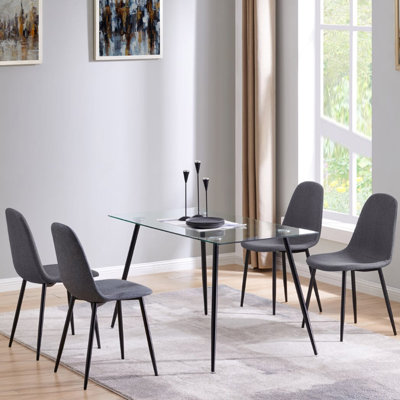 Hagler 4 - Person Four Leg Base Dining Set