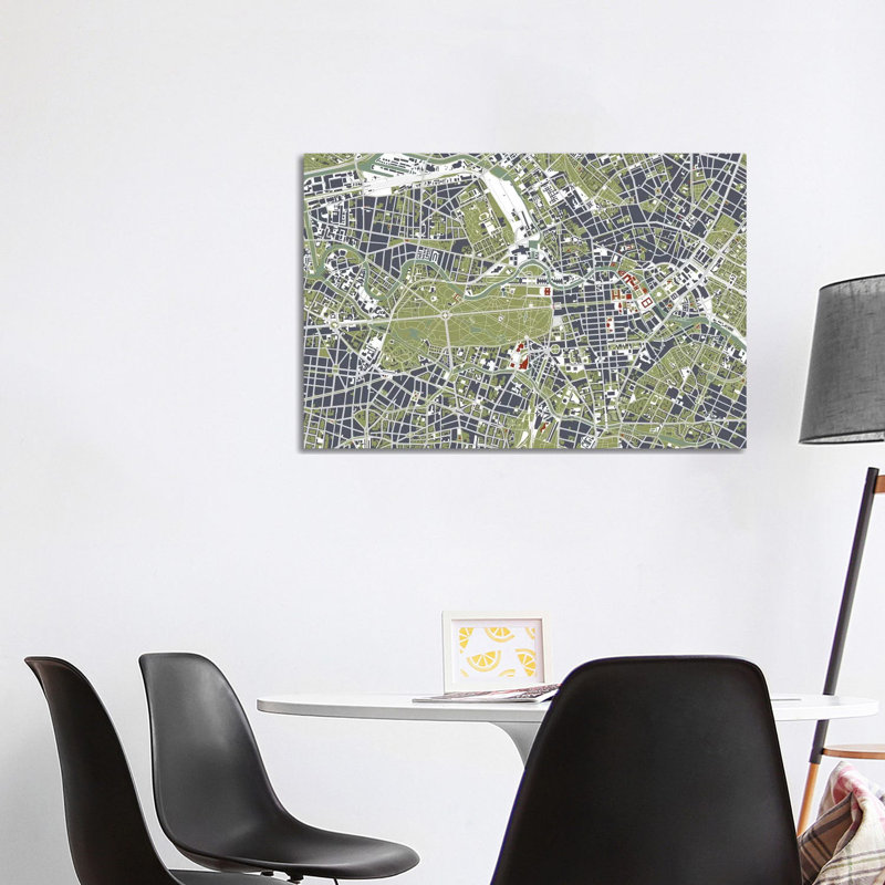 Berlin Engraving by Planos Urbanos - Wrapped Canvas Print, 101.6 cm H x 66.04 cm W